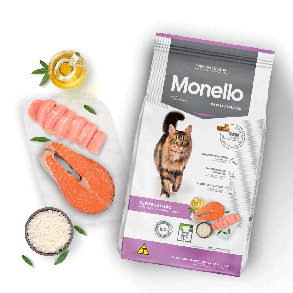 Ração Monello Para Gatos Castrados - Imagem 2