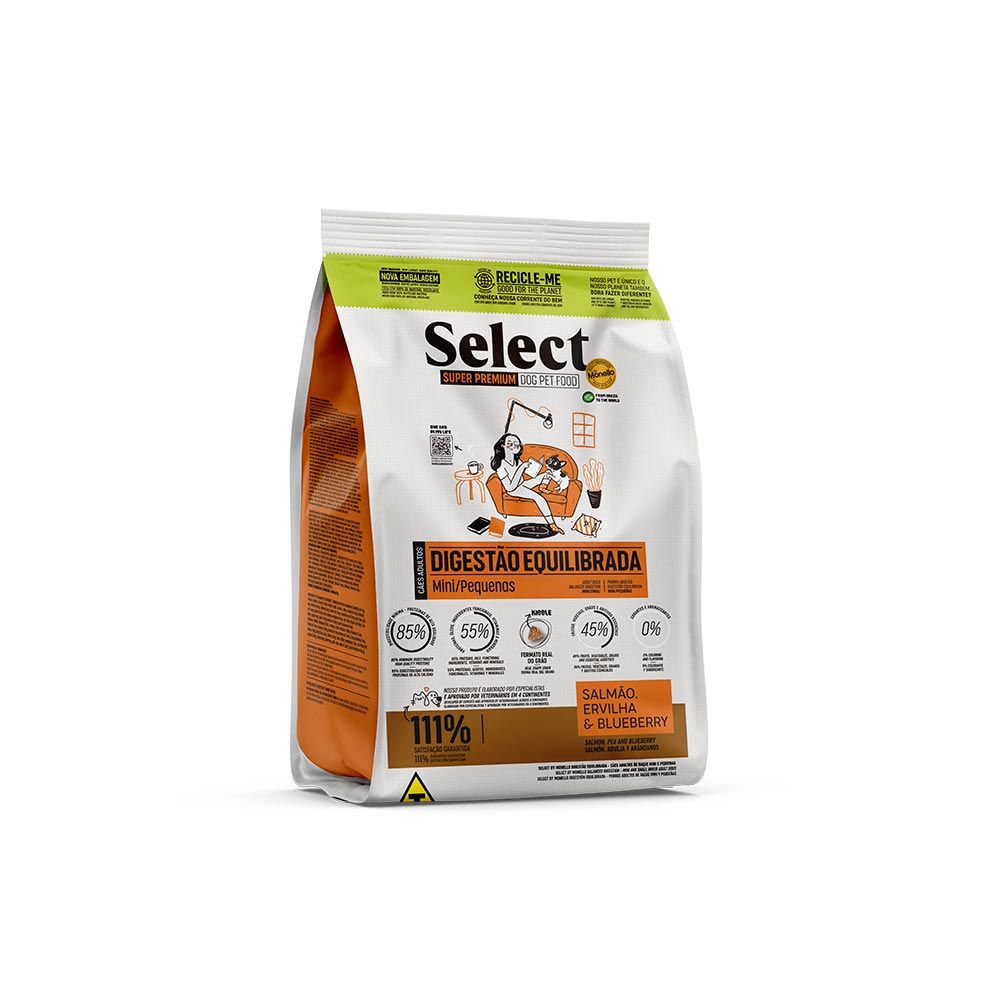 Ração Select Digestão Equilibrada Para Cães Adultos de Porte Mini e Pequeno