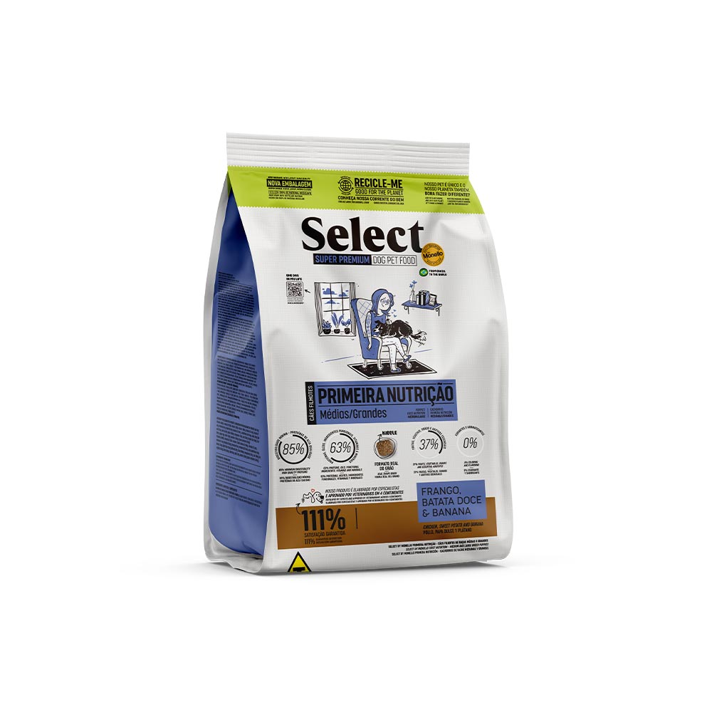 Ração Select Primeira Nutrição para Cães Filhotes de Porte Médio e Grande