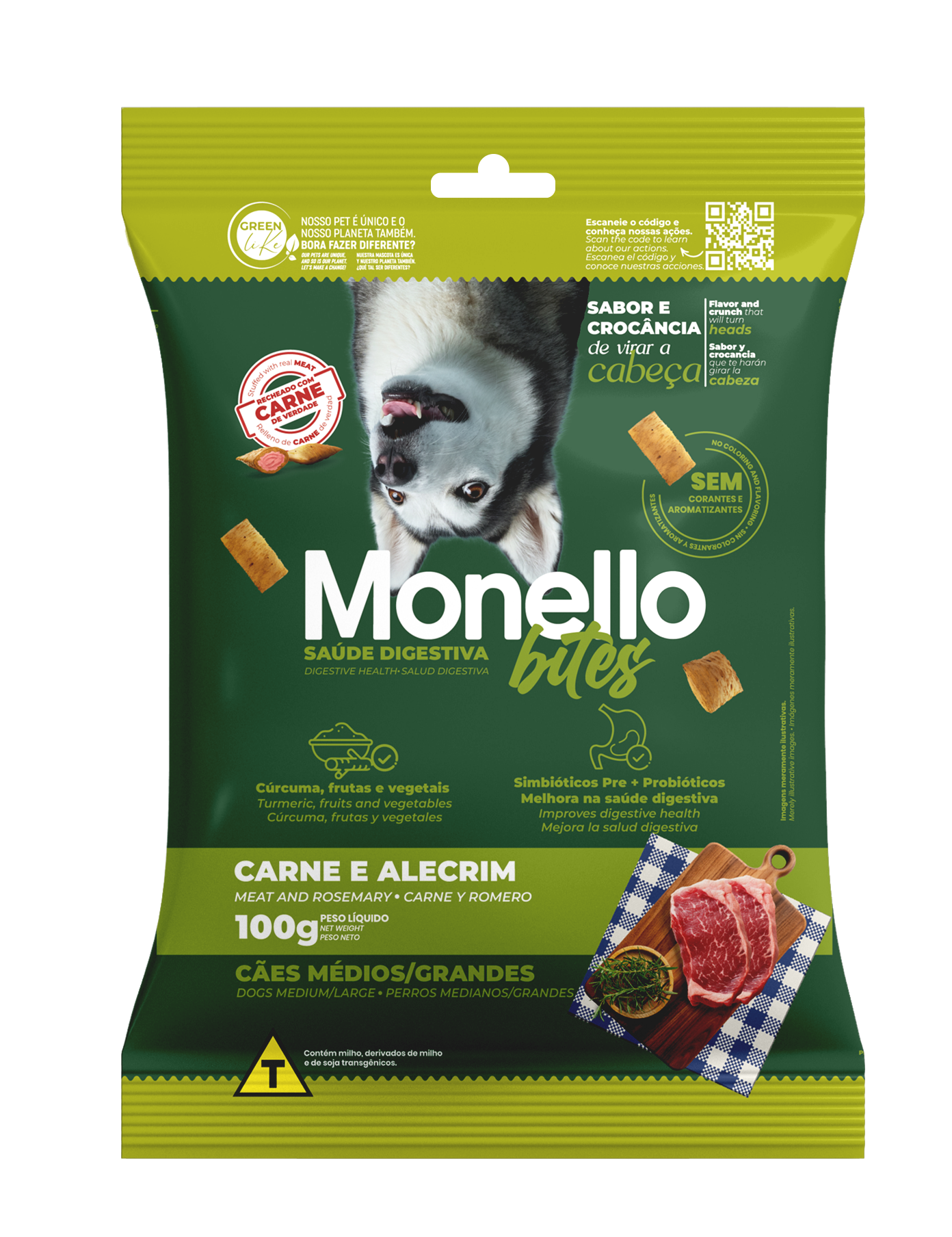 Monello Bites Saúde Digestiva Médias/Grandes
